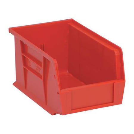 Quantum Storage Systems Hang & Stack Storage Bin, Polypropylene, Red, 5 in H, 6 in W, 9 1/4 in L QUS221RD