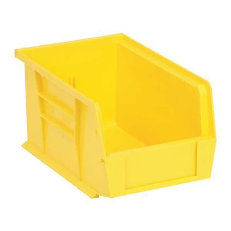 Quantum Storage Systems Hang & Stack Storage Bin, Polypropylene, Yellow, 5 in H, 6 in W, 9 1/4 in L QUS221YL