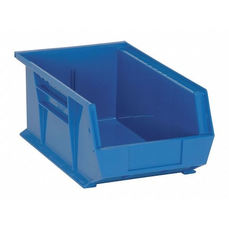 Quantum Storage Systems Hang & Stack Storage Bin, Polypropylene, Blue, 6 in H, 8 1/4 in W, 13 5/8 in L QUS241BL