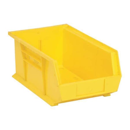 Quantum Storage Systems Hang & Stack Storage Bin, Polypropylene, Yellow, 6 in H, 8 1/4 in W, 13 5/8 in L QUS241YL