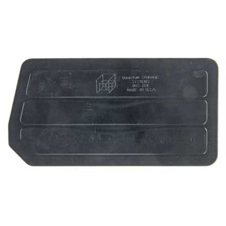 Quantum Storage Systems Plastic Divider, Black, 8 1/2 in L, 4 1/2 in H, 6 PK DUS221