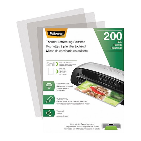 Fellowes Pouch, Laminating, Ltr, 5Ml 5743601