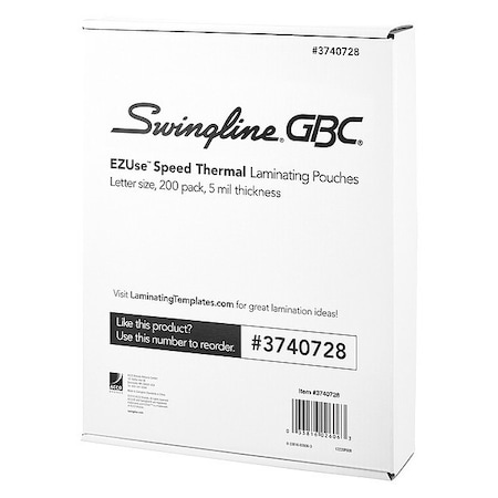 Swingline Pouch, Ezuse, Ltr, Spd, 5 Mil, PK200 GBC3740728