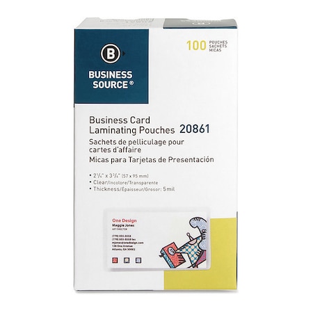 Business Source Pouch, Laminate, Bsncrd, 5Mil 20861
