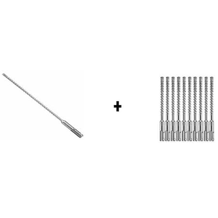 Bosch Hammer Drill Bit, SDS Plus, 3/16"x6", PK25 HCFC2012B25 + HCFC2041B10