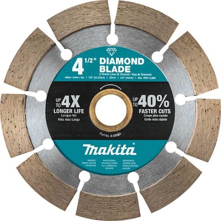 Makita 4-1/2" Diamond Blade, Segmented, General Purpose B-69593