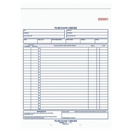 Rediform Form, Carbonless Purchase Order Book 1L146