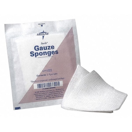 Medline Gauze, 12 Ply, 3"x3", PK80 NON21422