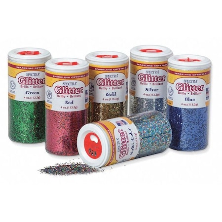 Spectra Glitter, Assorted, 4 oz., PK6 91370