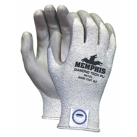 Memphis Memphis Dyneema Polyurethane Gloves Large White/Gray Memphis 9672L (CRW9672L-4)