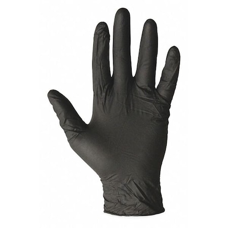 Proguard Disposable General Purpose Gloves, Nitrile, L, Black 8642L