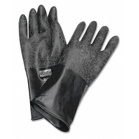 Honeywell North 14" Chemical Resistant Gloves, Butyl, 8, 2PK B174R8