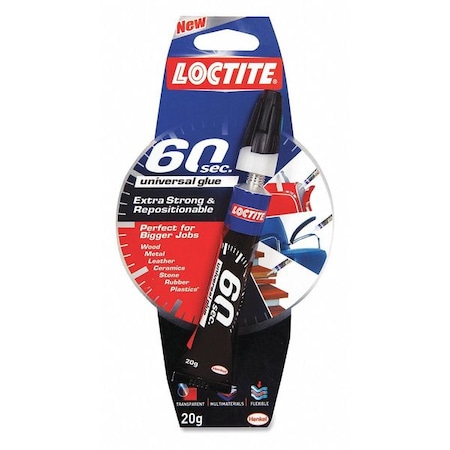 Loctite Glue, Universal, 60 Second 1983330