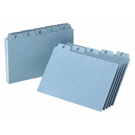Oxford A-Z Tabs Index Card Guides, 4"x6", Blu P4625