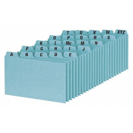 Oxford A-Z Tab Index Card Guides, 6"x9", Blu, PK25 P6925