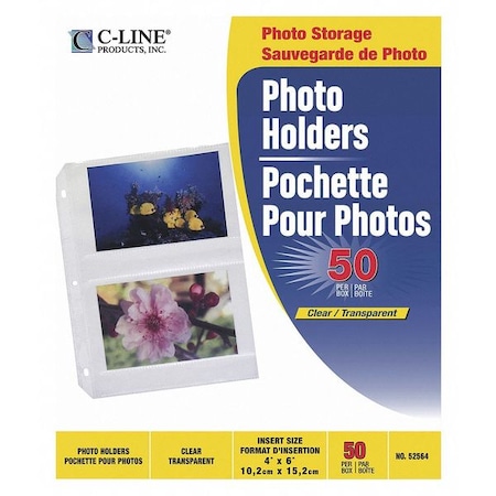 C-Line Products Holder, Photo, 4"x6", PK50 52564