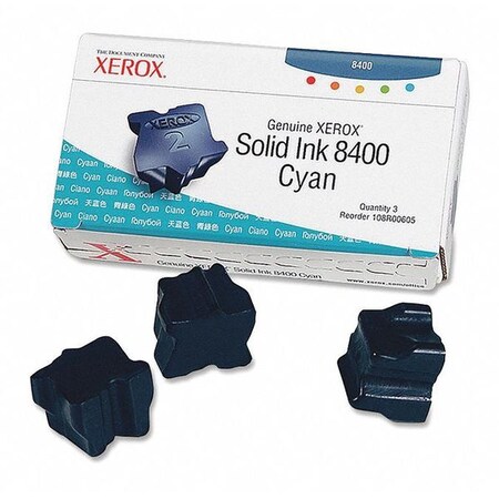 Xerox Solid Ink Stick, Phaser 8400, Cyan, PK3 108R00605