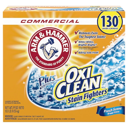Arm & Hammer Laundry Detergent, 130 L Box, Powder, Fresh, White, 3 PK 33200-00108