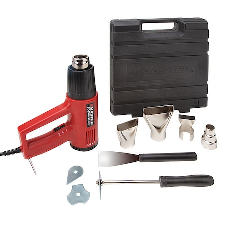 Master Appliance Heat Gun Kit, Corded Powered, 120V AC, Variable Temp. Setting, Pistol-Grip Handle EC-200K