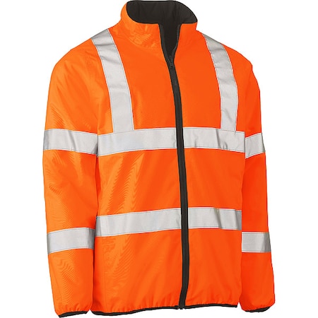 Bisley Puffer Jacket, Polyester, Class 3 R, Hi-Vis Orange, 2XL 333M6350H-OR/2XL