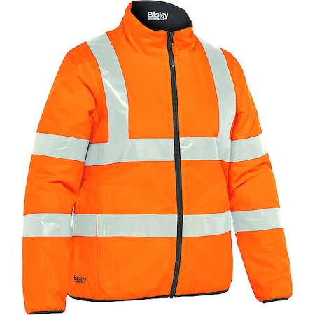 Bisley Women's Puffer Jacket, Polyester, Class 3 R, Hi-Vis Orange, 2XL 333W6350H-OR/2XL