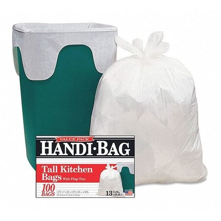 Webster Liner, 13gal., White, PK100, 100 PK HAB6FK100