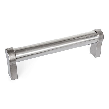 J.W. Winco Pull Handle, Silver, Stainless Steel 333.7-28-500