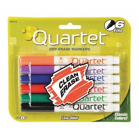 Quartet Marker, Dryerase, Lo, Fine, PK6 659511