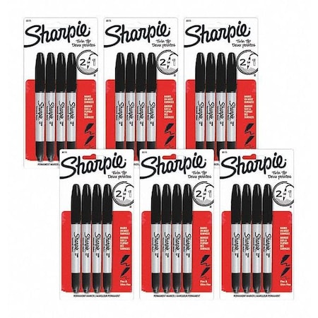 Rubbermaid Commercial Black Twin Tip Markers, 24 PK 32175PPBG