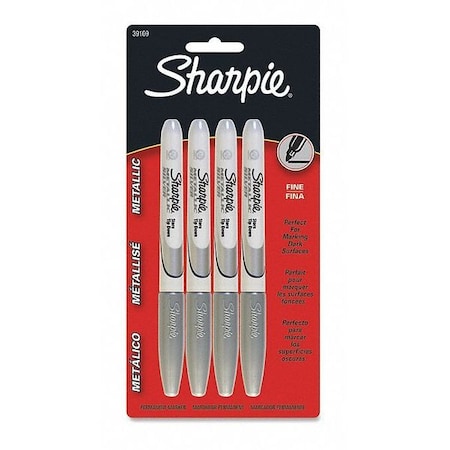 Sharpie Silver Fine Point Permanent Marker, 4 PK 39109PP