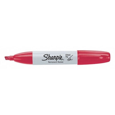 Sharpie Red Chisel Tip Permanent Markers, 12 PK 38202