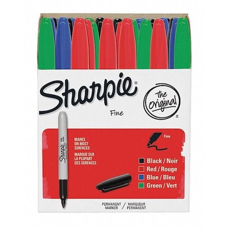Sharpie Black, Blue, Green, Red Pen-style Permanent Marker, 36 PK 1921559