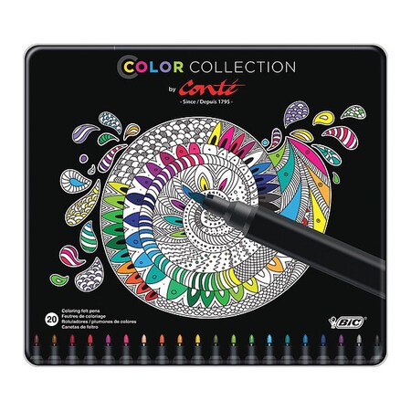 Bic Markers, Adult, Ast, 20Ct BCAMP201AST