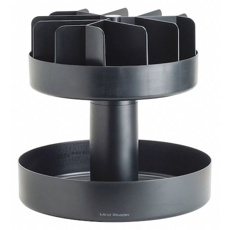 Mind Reader Snack Organizer, 2 Tiered, Black SNACKCARBLK