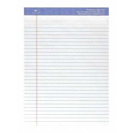 Sparco Pad, Legal, 8.5"x11.75", 50Sh, White, PK12 W1011PK