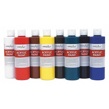 Handy Art Paint, Acrylics, 8oz, Ast, PK8 881020