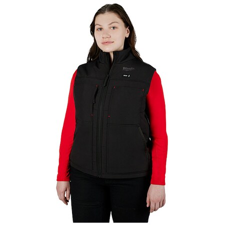 Milwaukee Tool 334 Heated Vest, Polyester, 8 hr Heating Time, 3 Heat Settings, Black, XL 334B-20XL