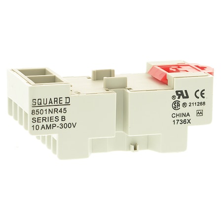 Square D Relay Socket, Square, 14 Pins, 10 A 8501NR45B
