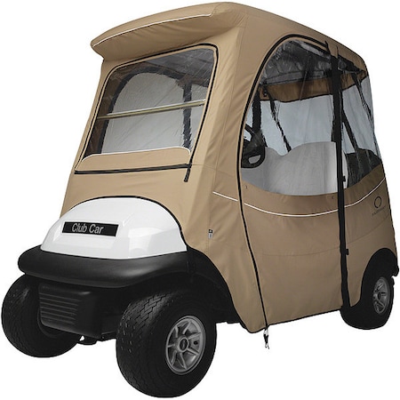 Classic Accessories Golf Cart Enclosure, Short Roof, 2 Person, Khaki 40-060-335801-00