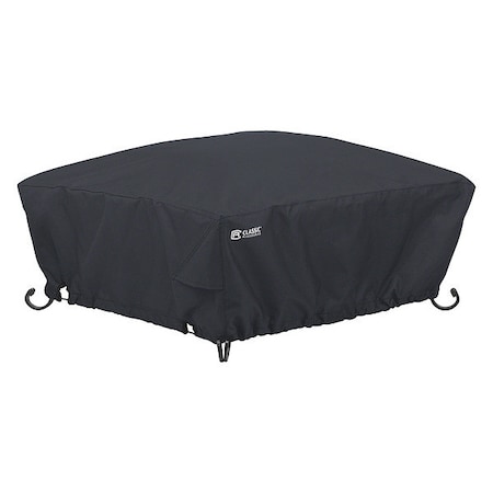 Classic Accessories Fire Pit Cover, age Square Fire Pit Cover, Large, Black Full 55-556-010401-00