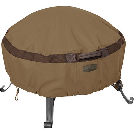 Classic Accessories Fire Pit Cover, Fire Pit Cover, Lg, Hckry/Oak/Mhgny Round 55-633-240101-EC