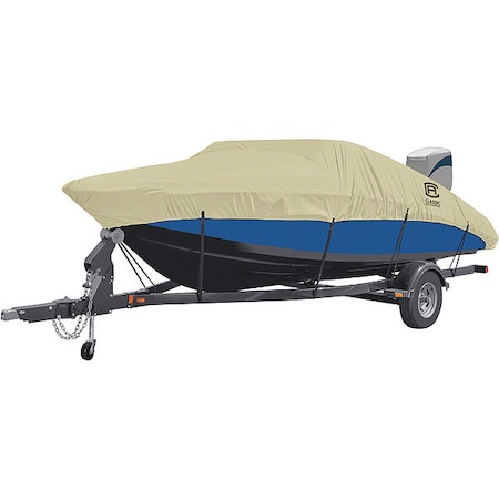 Classic Accessories Waterproof Boat Cover, Model D, Tan 20-086-112401-00