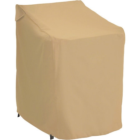 Classic Accessories Terrazzo Stackable Chair Cover, Sand, 36"x28" 58972-EC