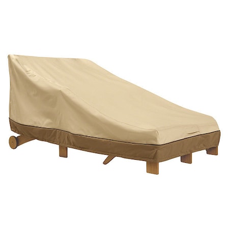 Classic Accessories Veranda Double Wide Patio Chaise Cover, Antique Beige, 82"x57" 55-464-011501-00