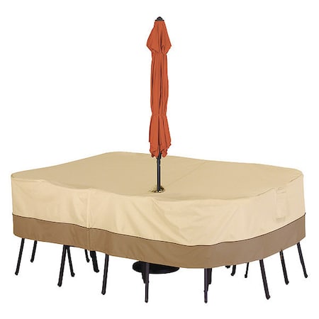 Classic Accessories Large Rec/Oval Patio Table/Chair Cover, 108"L x 82"W x 23"H 55-459-041501-00