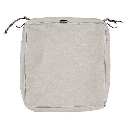 Classic Accessories Montlake Square Dining Seat Cushion Slipcover, Heather Grey, 19"x19" 60-067-011001-RT