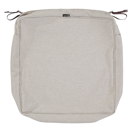 Classic Accessories Montlake Square Lounge Seat Cushion Slipcover, Heather Grey, 25"x25" 60-077-011001-RT