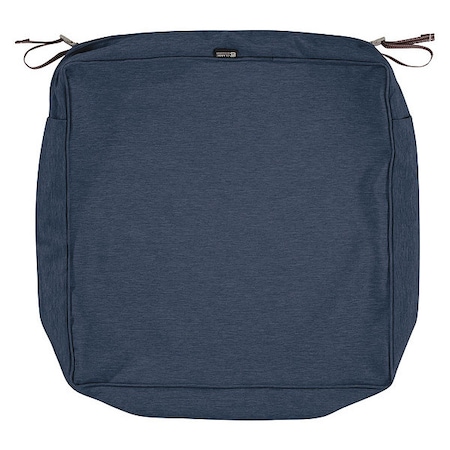 Classic Accessories Montlake Square Lounge Seat Cushion Slipcover, Heather Indigo, 21"x21" 60-226-015501-RT