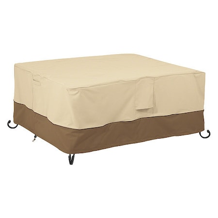Classic Accessories Rectangle Fire Pit Table Cover, Beige, 40" 55-619-011501-00