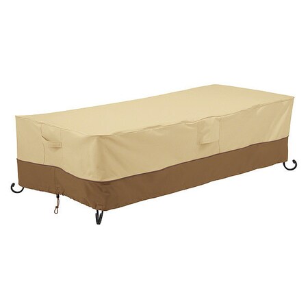 Classic Accessories Rectangle Fire Pit Table Cover, Beige, 60" 55-784-051501-00